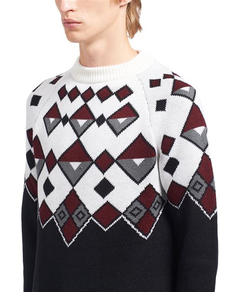 prada argyle wool jumper|prada cardigan sweater.